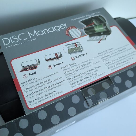 Atlantic Disc Manager 80 CD DVD Game Disc‎ Storage Holder Organizer Selector - Picture 7 of 9